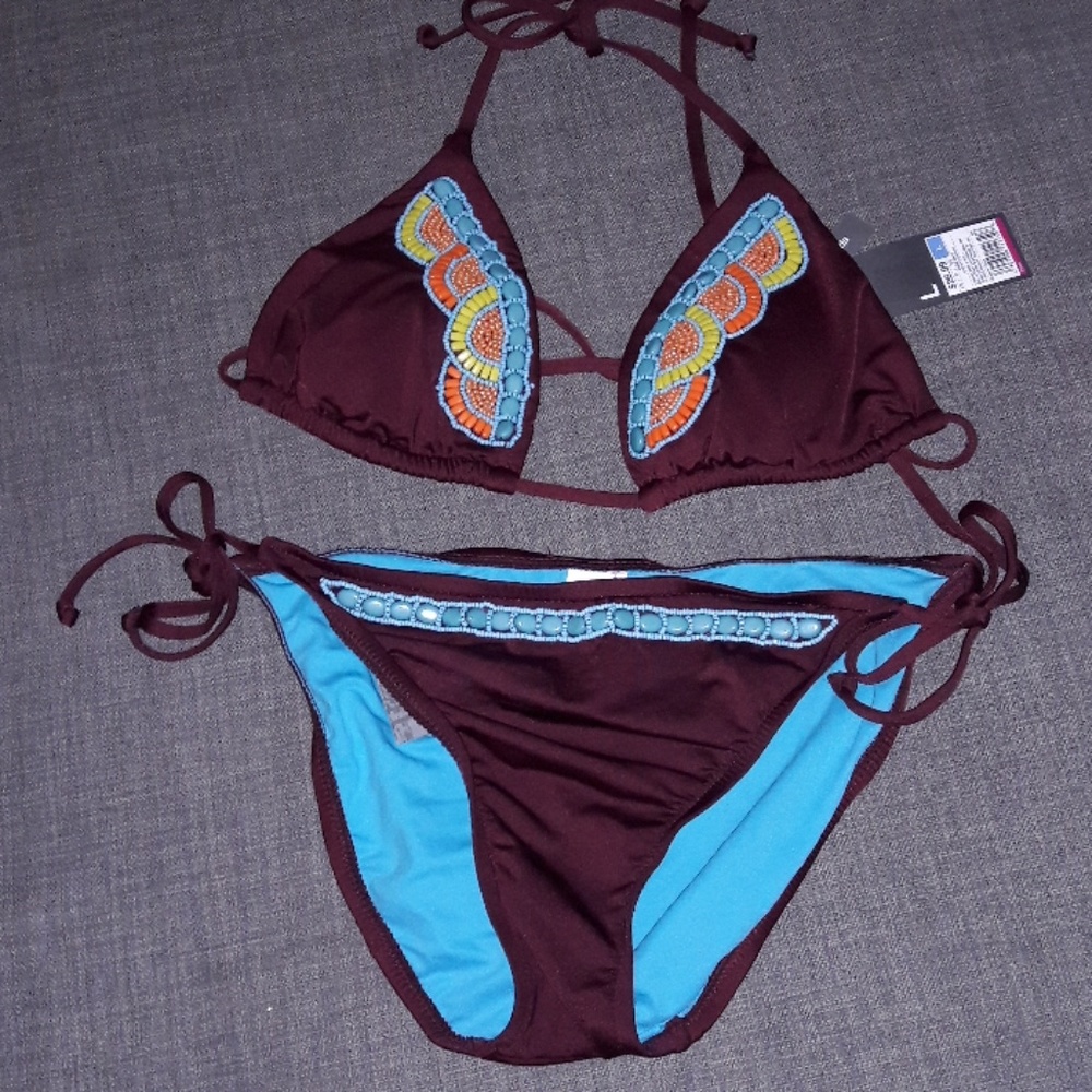 NWT beaded bikini